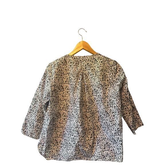 Cos | 100% Cotton Black + White Print Button Down Shirt | Size 2 - Picture 4 of 6